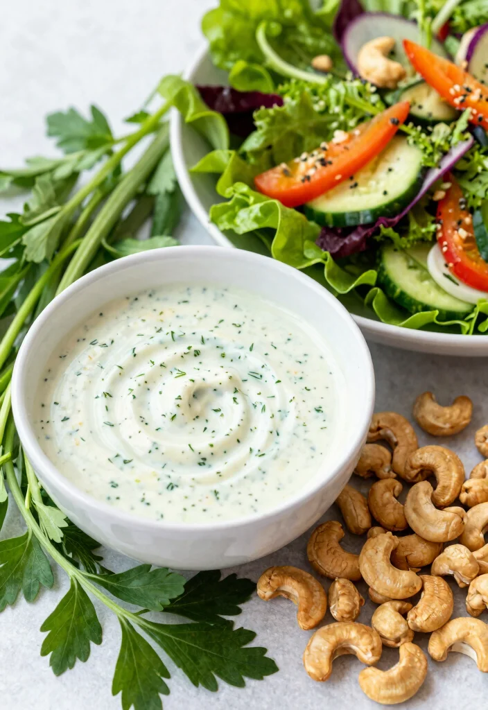16 Mediterranean Salad Dressing Recipes Made at Home - 13. Cashew & Herb Dressing 1
