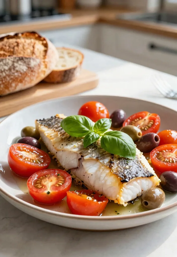 16 Mediterranean Sea Bass Recipes Restaurant-Style - 6. Mediterranean Sea Bass with Tomato and Olives 1