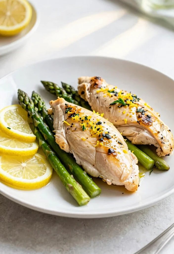 16 One-Pan Mediterranean Chicken Recipes - 2. Lemon Herb Chicken with Asparagus 1