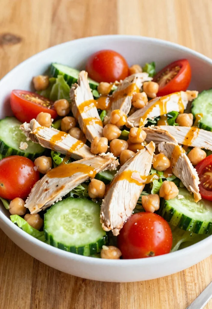 16 Slow Cooker Greek Chicken Mediterranean Diet Recipes - 16. Greek Chicken Salad with Chickpeas 1