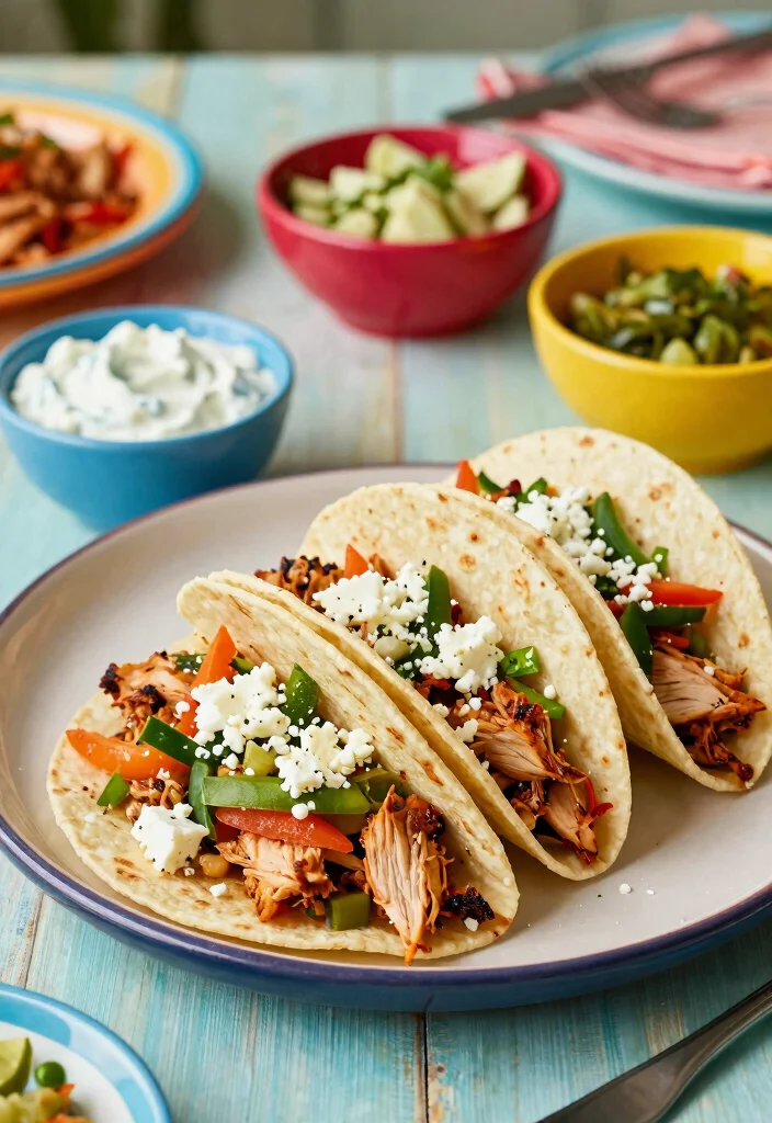 16 Slow Cooker Greek Chicken Mediterranean Diet Recipes - 5. Slow Cooker Greek Chicken Tacos 1