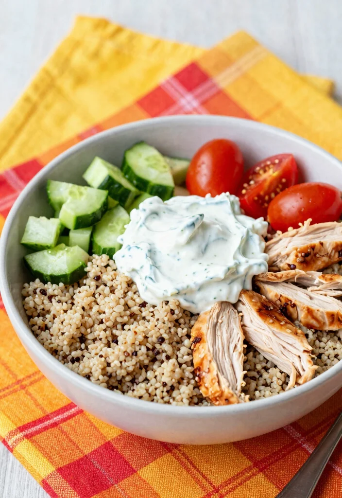 16 Slow Cooker Greek Chicken Mediterranean Diet Recipes - 7. Greek Chicken Quinoa Bowls 1