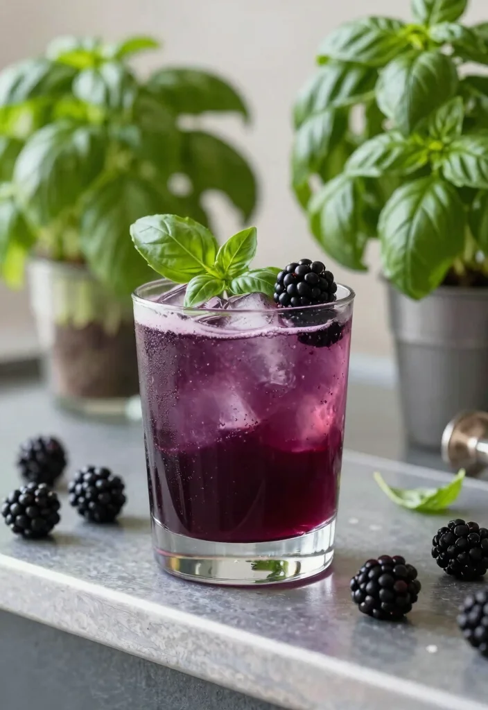 17 Blackberry Old Fashioned Cocktail Recipes Fruity & Bold - 4. Blackberry Basil Old Fashioned 1