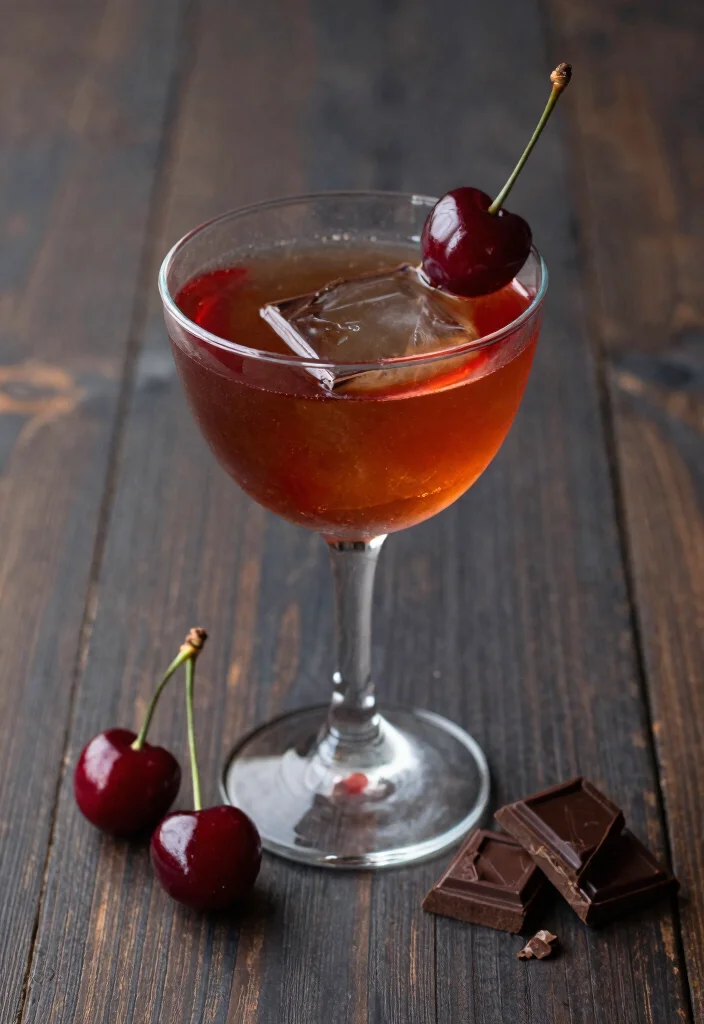17 Chocolate Old Fashioned Cocktail Recipes for Dessert Fans - 9. Cherry Chocolate Old Fashioned 1