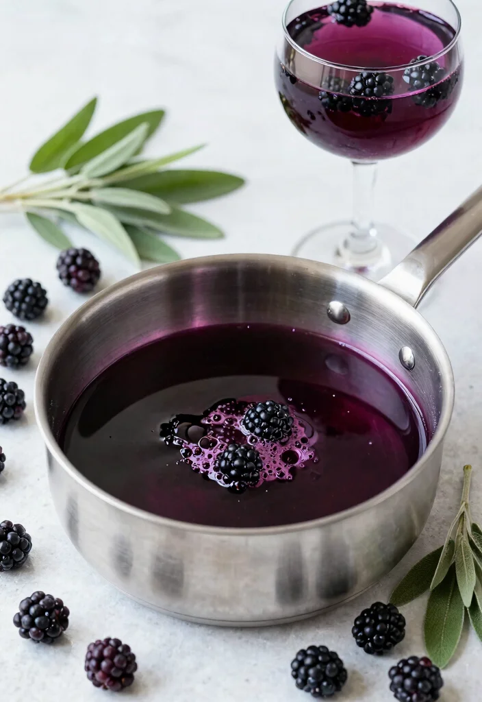 17 Cocktail Simple Syrup Recipes Every Home Bartender Needs - 9. Blackberry Sage Syrup 1