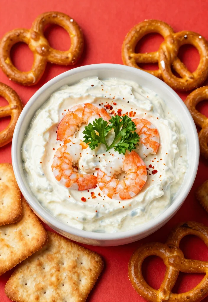 17 Cream Cheese Shrimp Dip Cocktail Sauce Appetizer Recipes - 13. Cream Cheese Shrimp Dip with Red Pepper Flakes 1