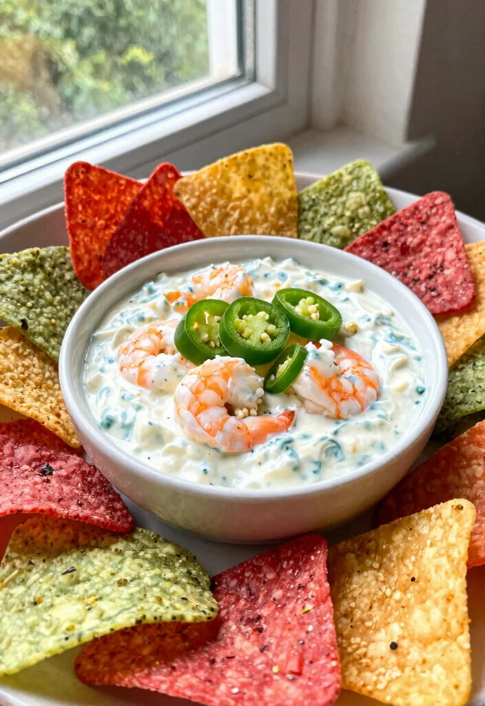 17 Cream Cheese Shrimp Dip Cocktail Sauce Appetizer Recipes - 2. Spicy Jalapeño Cream Cheese Shrimp Dip 1