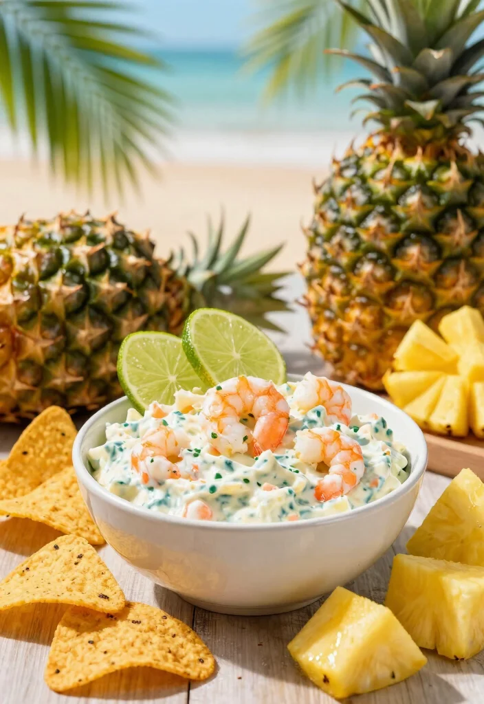 17 Cream Cheese Shrimp Dip Cocktail Sauce Appetizer Recipes - 9. Tropical Pineapple Cream Cheese Shrimp Dip 1