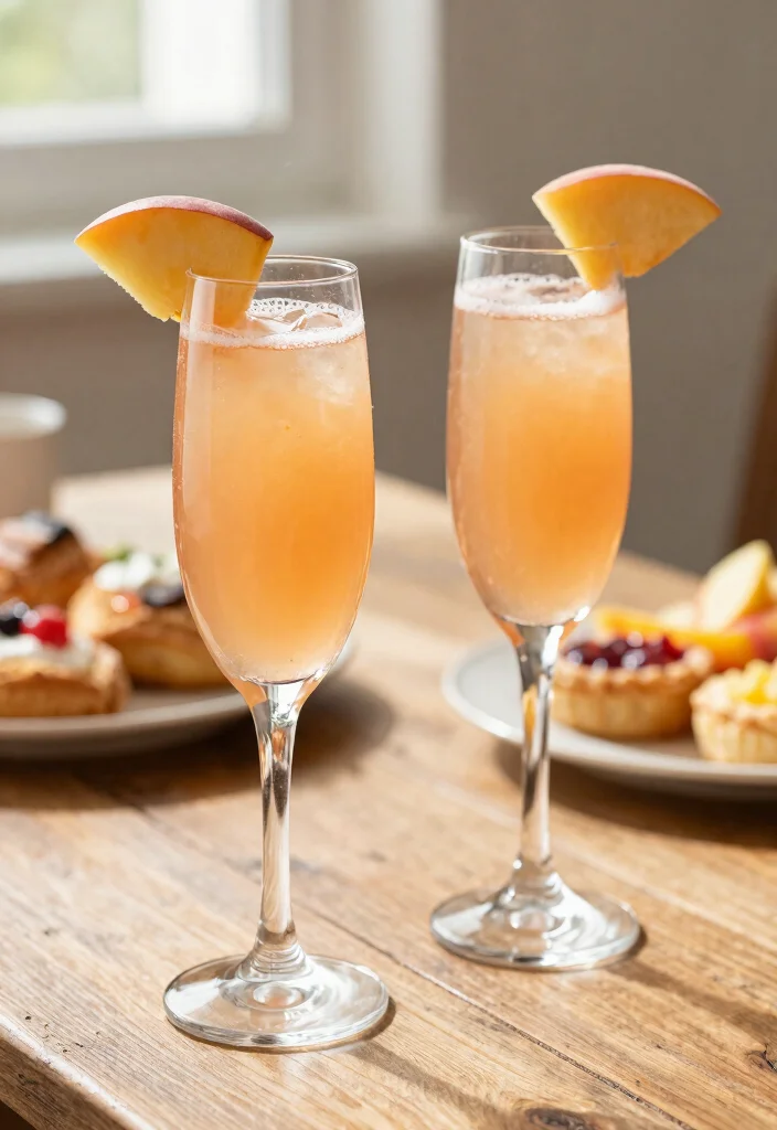 17 Crown Peach Cocktail Recipes Sweet & Smooth - 2. Crown Peach Bellini 1
