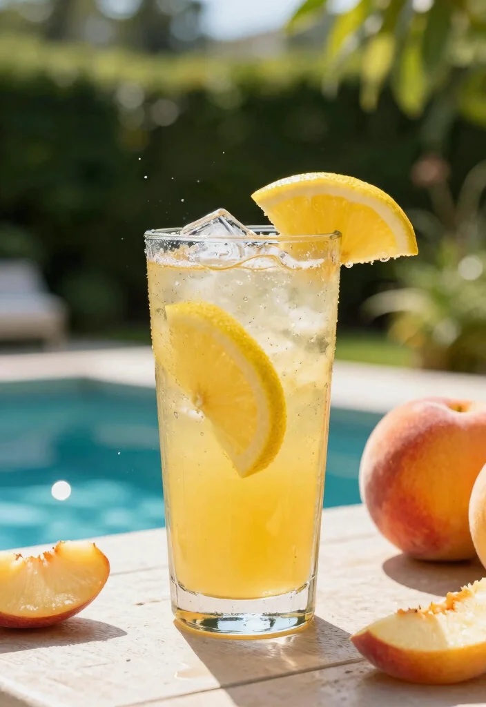17 Crown Peach Cocktail Recipes Sweet & Smooth - 3. Crown Peach Lemonade 1