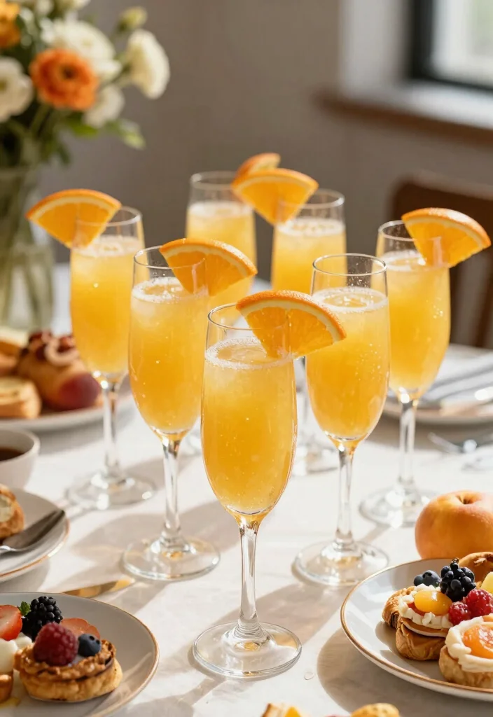 17 Crown Peach Cocktail Recipes Sweet & Smooth - 4. Crown Peach Mimosa 1
