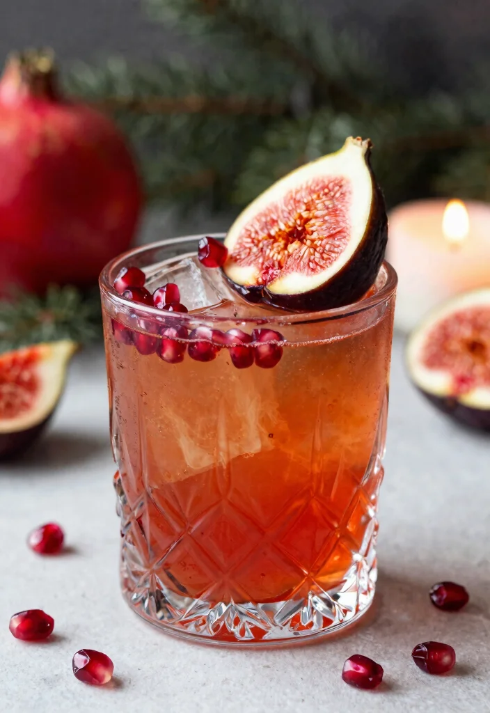 17 Fig Old Fashioned Cocktail Recipes Rich & Elegant - 17. Fig and Pomegranate Old Fashioned 1