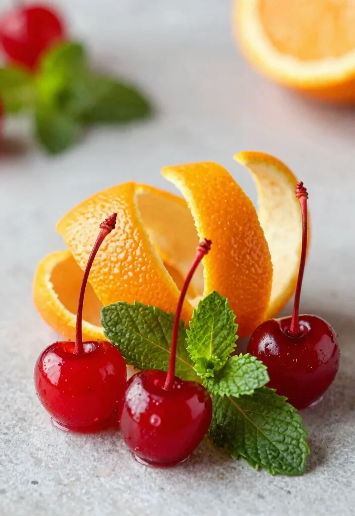 17 Old Fashioned Cocktail Drawing Ideas for Inspiration - 3. Garnishes and Accents Illustration 1