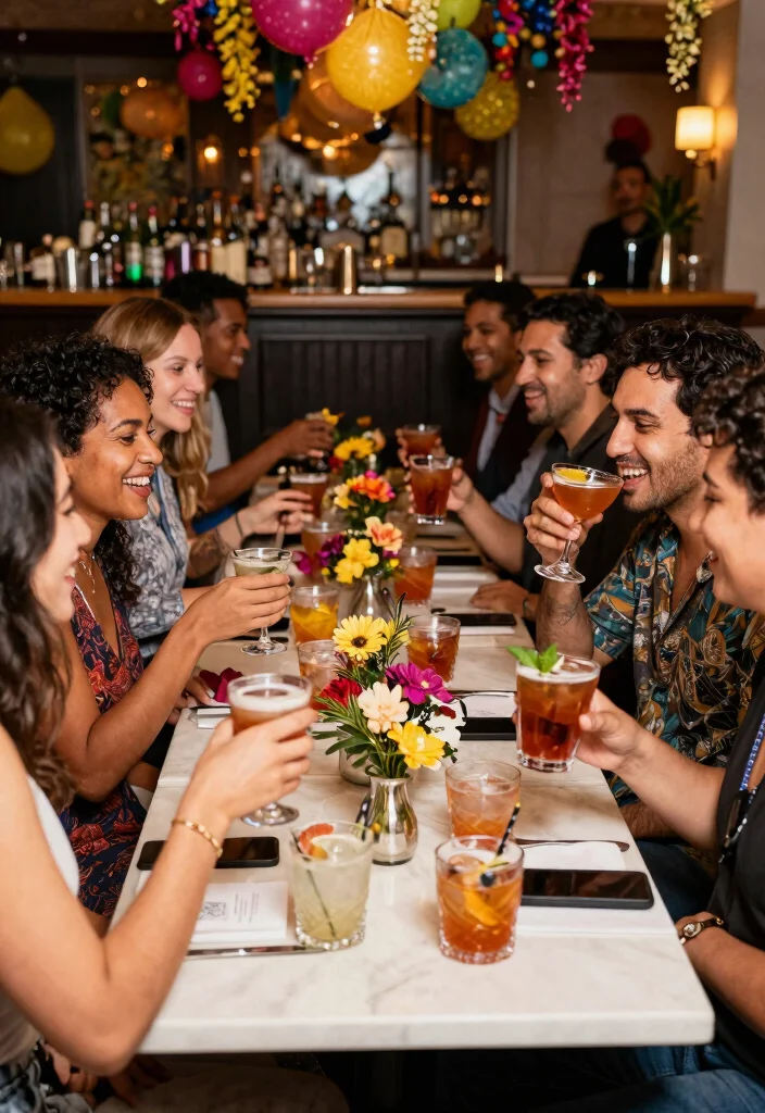 17 Old Fashioned Cocktail Drawing Ideas for Inspiration - 7. Cocktail Party Scene Illustrations 1