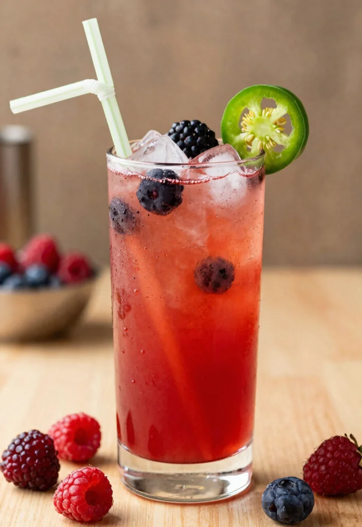 17 Spicy Paloma Cocktail Recipes with a Bold Kick - 9. Berry Spicy Paloma 1