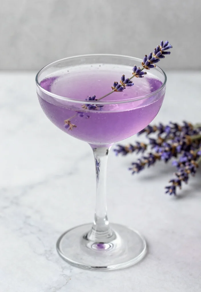 17 St Germain and Gin Cocktail Recipes with Floral Notes - 4. Lavender Gin Sour 1