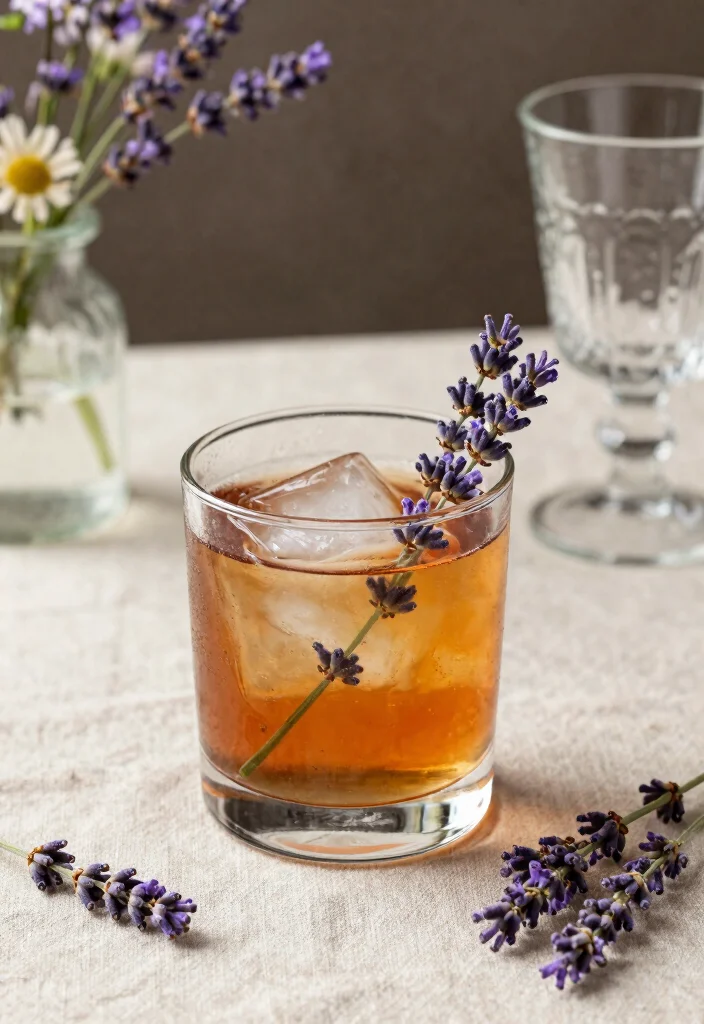 18 Brown Sugar Old Fashioned Cocktail Recipes Rich & Smooth - 14. Lavender Brown Sugar Old Fashioned 1