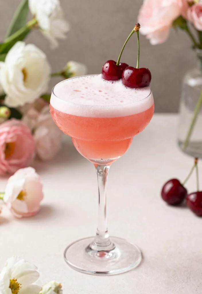 18 Cherry Blossom Gin Cocktail Recipes with Floral Vibes - 10. Cherry Blossom Sour 1