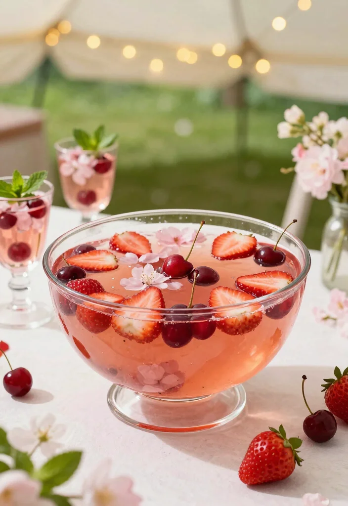 18 Cherry Blossom Gin Cocktail Recipes with Floral Vibes - 11. Cherry Blossom Punch 1