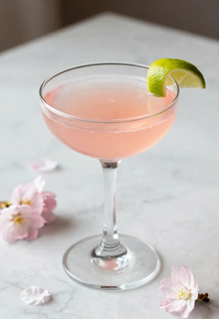 18 Cherry Blossom Gin Cocktail Recipes with Floral Vibes - 13. Cherry Blossom Gimlet 1