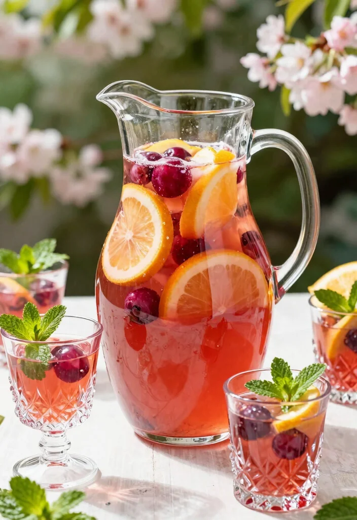 18 Cherry Blossom Gin Cocktail Recipes with Floral Vibes - 15. Cherry Blossom Sangria 1