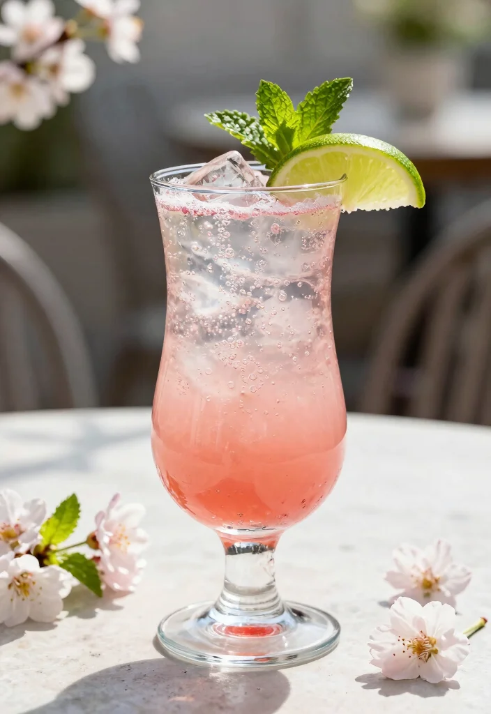 18 Cherry Blossom Gin Cocktail Recipes with Floral Vibes - 17. Cherry Blossom Highball 1