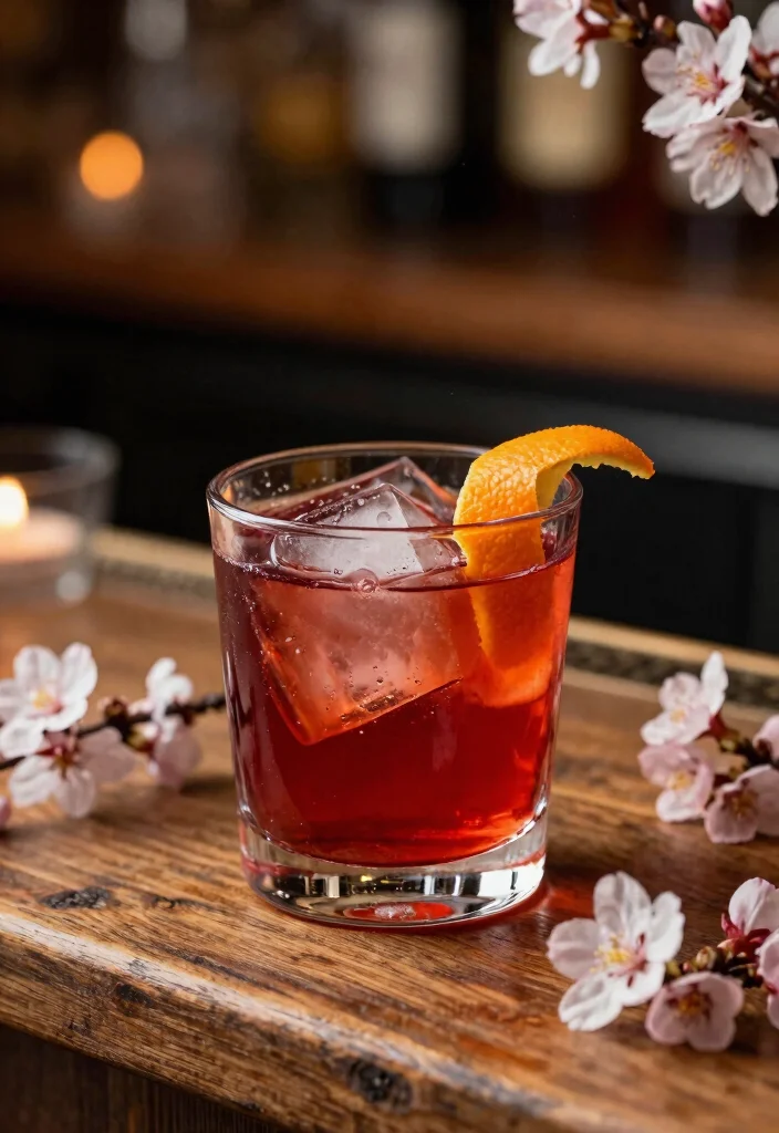 18 Cherry Blossom Gin Cocktail Recipes with Floral Vibes - 6. Cherry Blossom Negroni 1