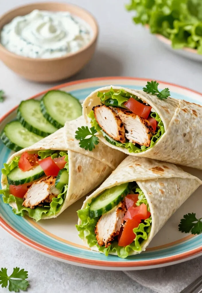 18 Easy Mediterranean Chicken Recipes Ready Fast - 18. Easy Mediterranean Chicken Wraps 1