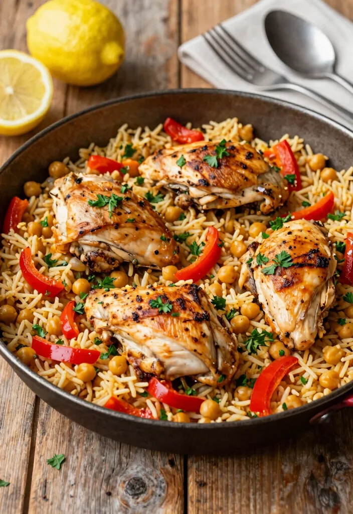 18 Easy Mediterranean Chicken Recipes Ready Fast - 2. One-Pan Mediterranean Chicken and Rice 1