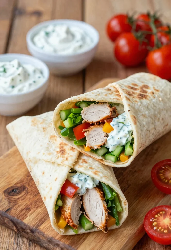 18 Easy Mediterranean Chicken Recipes Ready Fast - 3. Greek Chicken Pita Wraps 1