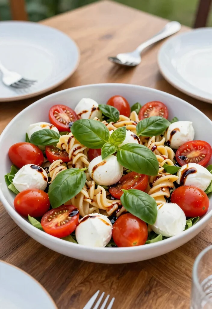 18 Easy Mediterranean Diet Meal Plan Recipes for a Healthy Week - 16. Caprese Pasta Salad 1