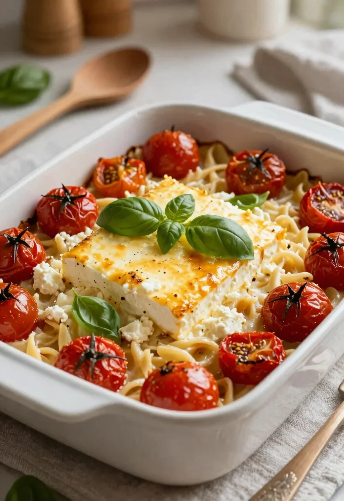 18 Easy Mediterranean Diet Meal Plan Recipes for a Healthy Week - 5. Baked Feta Pasta 1