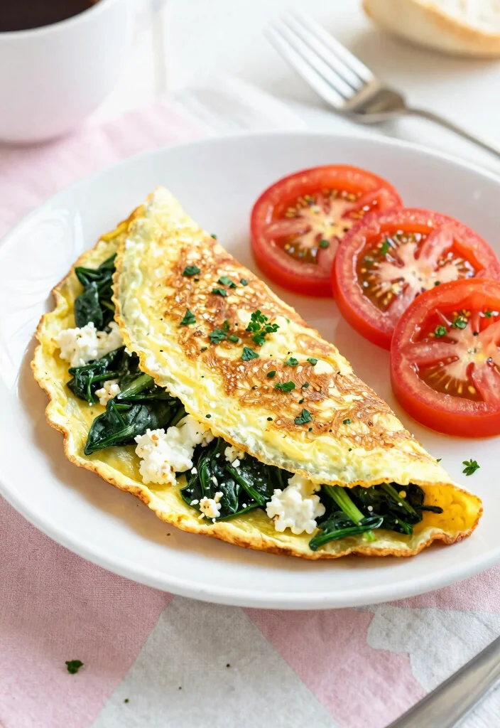 18 Easy Mediterranean Diet Meal Plan Recipes for a Healthy Week - 7. Spinach and Feta Omelette 1