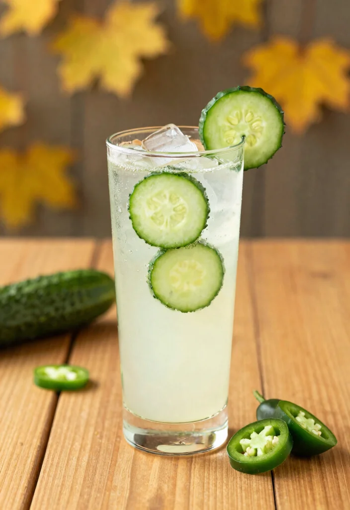 18 Fall Gin Cocktail Recipes with Seasonal Ingredients - 15. Spicy Cucumber Gin Cooler 1