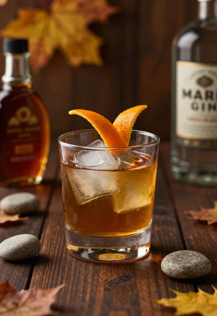 18 Fall Gin Cocktail Recipes with Seasonal Ingredients - 18. Smoky Maple Gin Old Fashioned 1