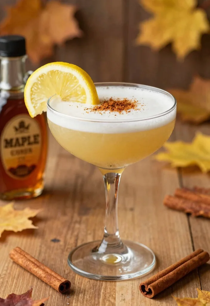 18 Fall Gin Cocktail Recipes with Seasonal Ingredients - 3. Maple Cinnamon Gin Sour 1