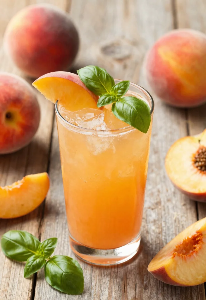 18 Gin Basil Smash Cocktail Recipes Fresh & Herbal - 11. Peach Basil Smash 1