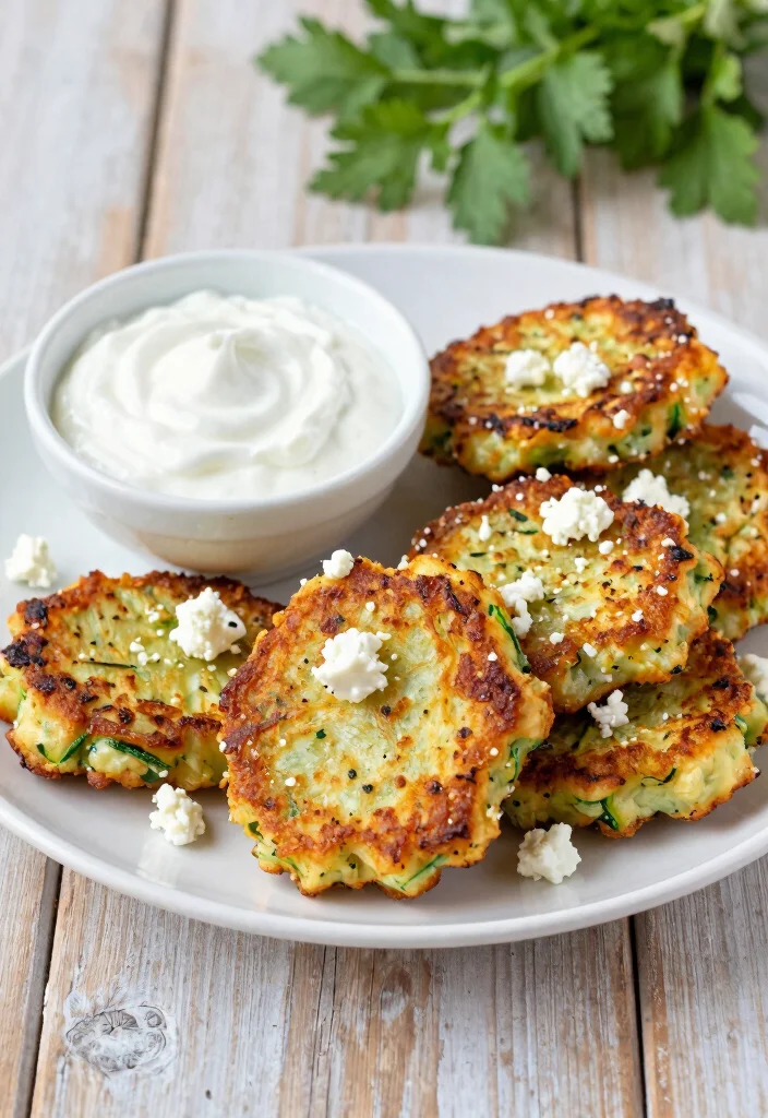 18 Healthy Mediterranean Breakfast Recipes - 12. Zucchini Fritters 1