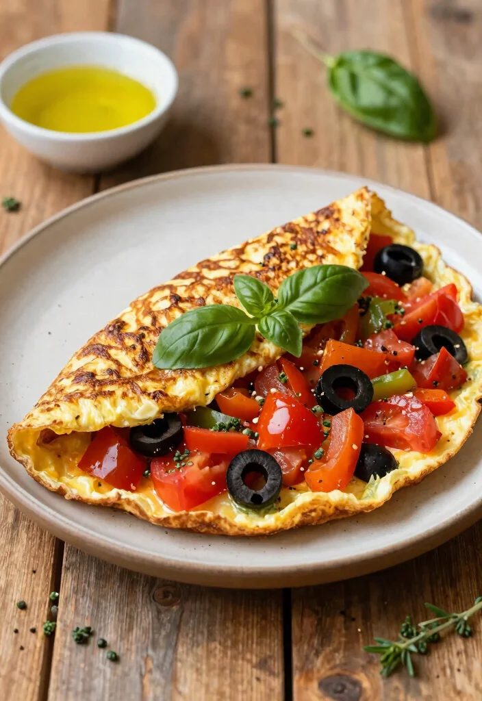 18 Healthy Mediterranean Breakfast Recipes - 2. Mediterranean Vegetable Omelette 1