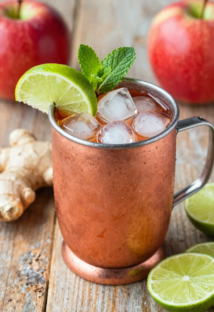 18 Hot Apple Cider Cocktail Recipes to Warm Cozy Nights - 2. Spiked Apple Cider Mule 1
