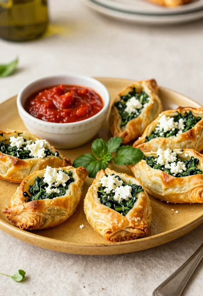 18 Mediterranean Air Fryer Recipes Crispy and Healthy - 11. Air Fryer Feta and Spinach Pastry Puffs 1