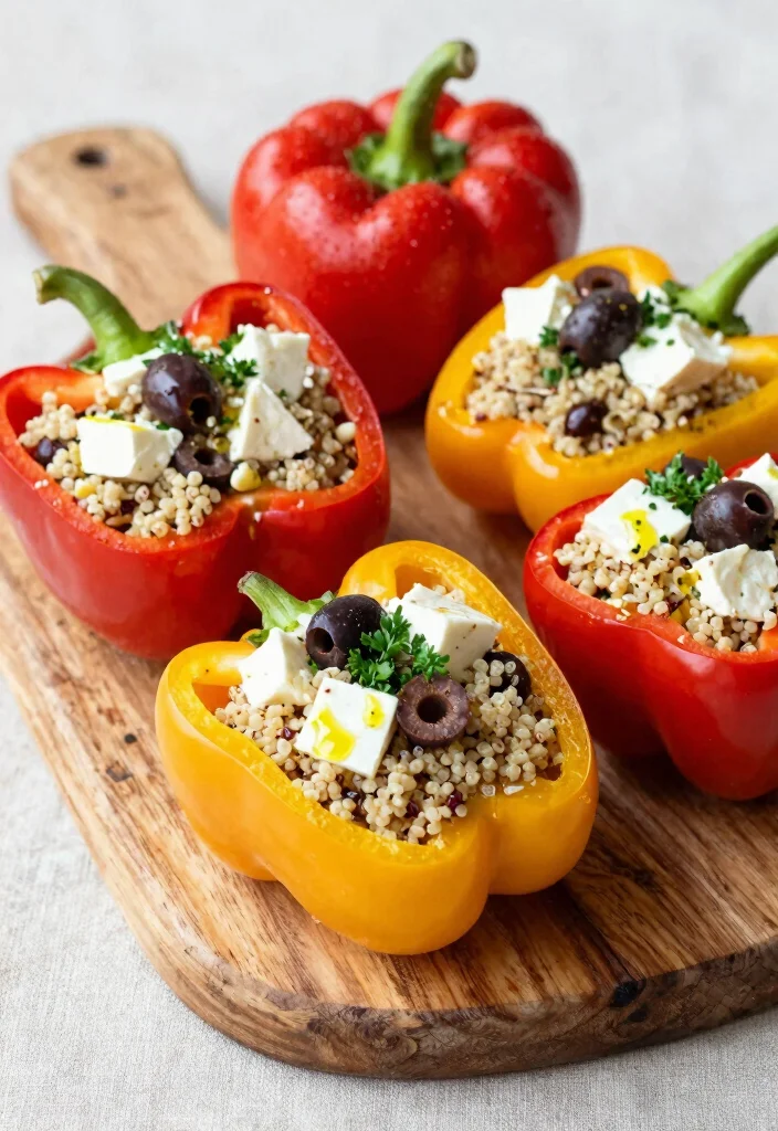 18 Mediterranean Air Fryer Recipes Crispy and Healthy - 3. Air Fryer Mediterranean Stuffed Peppers 1