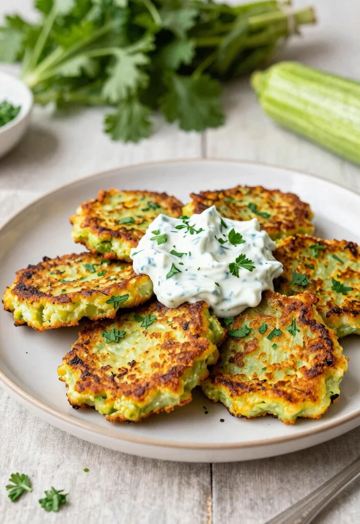 18 Mediterranean Air Fryer Recipes Crispy and Healthy - 5. Air Fryer Zucchini Fritters 1