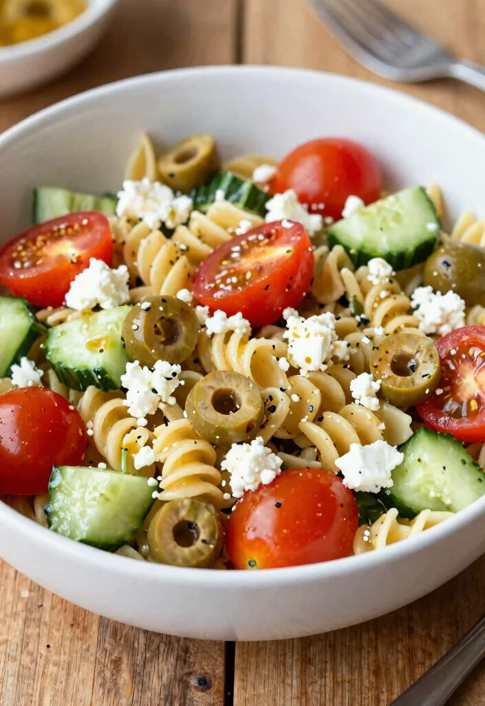 18 Mediterranean Bowl Recipes for Healthy Meal Prep - 13. Mediterranean Pasta Salad Bowl 1