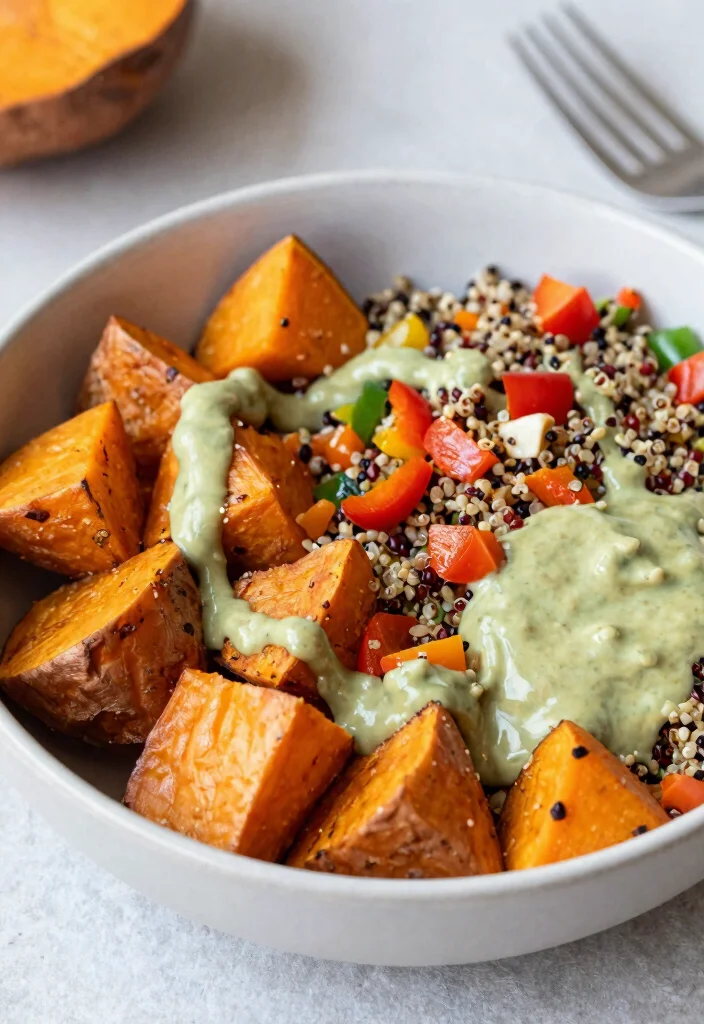 18 Mediterranean Bowl Recipes for Healthy Meal Prep - 15. Mediterranean Sweet Potato Bowls 1