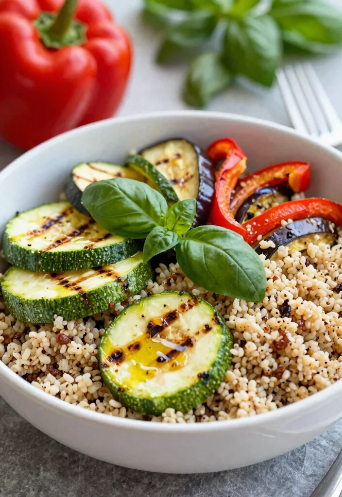 18 Mediterranean Bowl Recipes for Healthy Meal Prep - 16. Grilled Vegetable and Quinoa Bowl 1