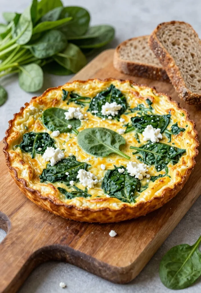 18 Mediterranean Breakfast Ideas That Are Healthy - 5. Frittata with Spinach and Feta 1
