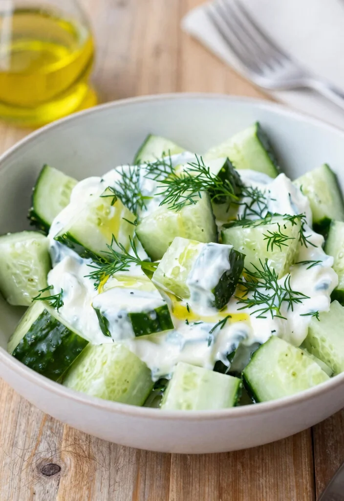 18 Mediterranean Breakfast Recipes You’ll Love - 16. Cucumber and Yogurt Salad 1