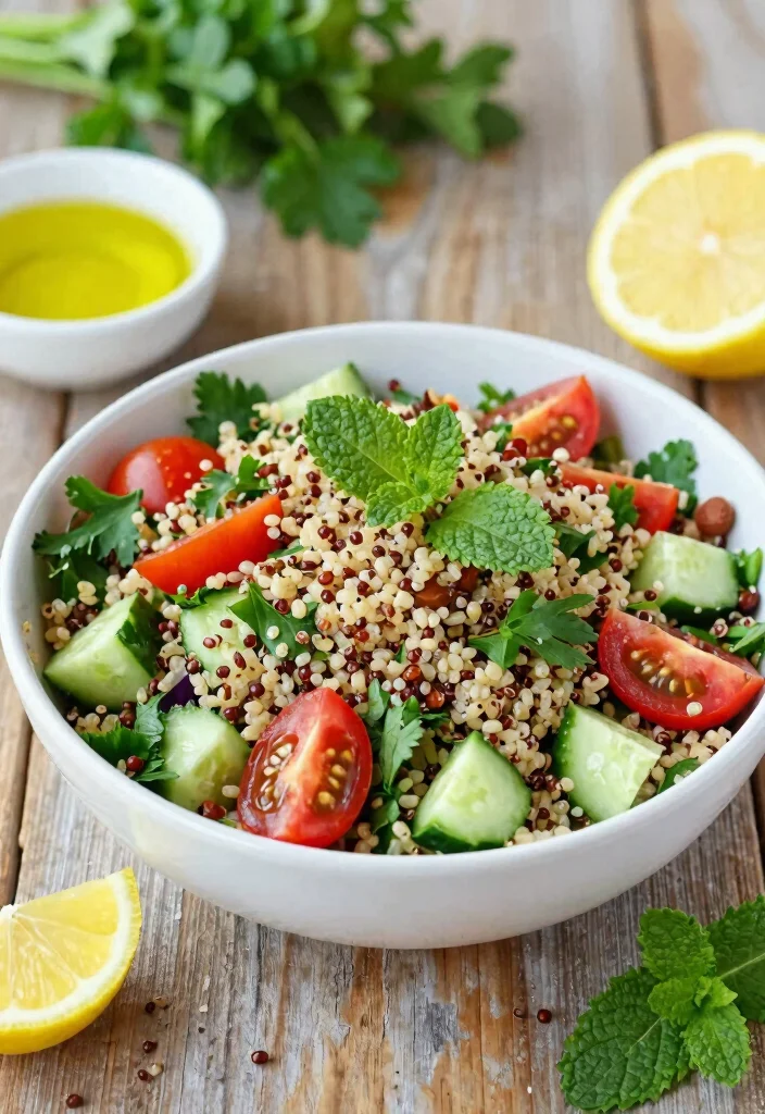 18 Mediterranean Diet Lunch Meal Prep Recipes - 1. Quinoa Tabbouleh Salad 1