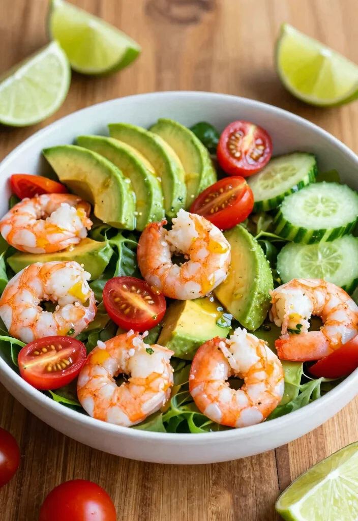 18 Mediterranean Diet Lunch Meal Prep Recipes - 14. Shrimp and Avocado Salad 1